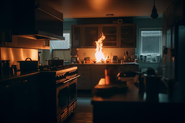 Kitchen fire risks from pots and stoves
